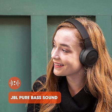 JBL Tune 510BT, On Ear Wireless Headphones with Mic, up to 40 Hours Playtime, Pure Bass, Quick Charging, Dual Pairing, Bluetooth 5.0 & Voice Assistant Support for Mobile Phones (Black)